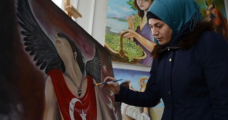 Sığınmacı ressamlardan Kilis’e ‘Nobel’ desteği