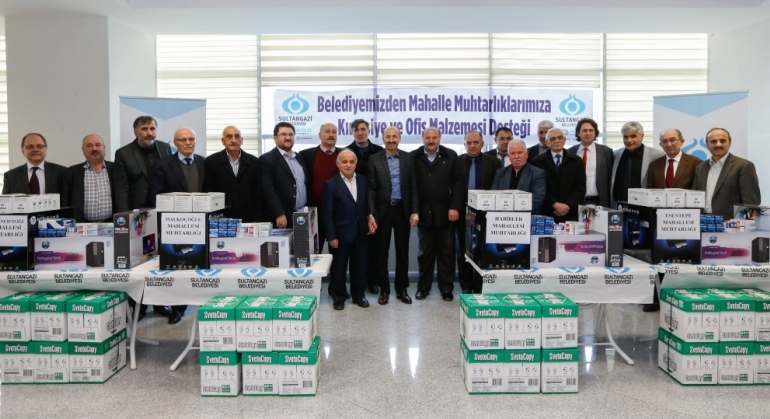 Sultangazi Belediyesi’nden Muhtarlıklara Malzeme Desteği