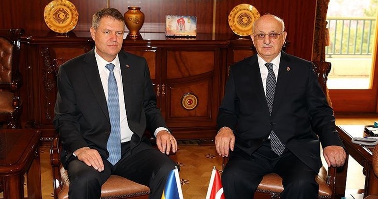 TBMM Başkanı Kahraman, Romanya Cumhurbaşkanı ile görüştü