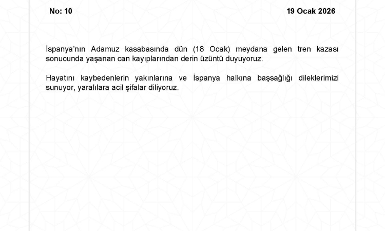 Dışişleri’nden İspanya’ya Taziye